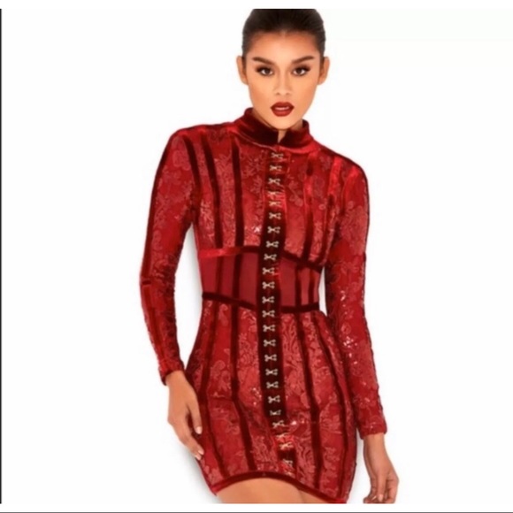 House of CB Dresses & Skirts - House of CB Burgundy Dress in Gigi